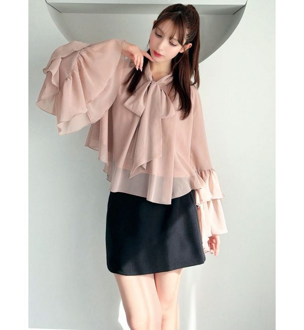 RESEXXY「ワイドスリーブラッフルボリュームブラウス」|シャツ・ブラウス|