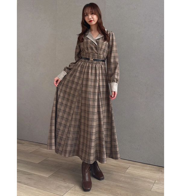 dazzlin「【POLO BCSコラボ】テーラーカラーフレアワンピース」|ワンピース|