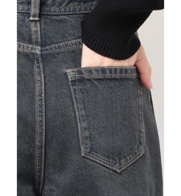 EMODA「ミッドワイドジャストウエストジーンズ」|デニム|
