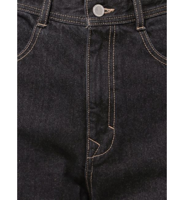 EMODA「ミッドワイドジャストウエストジーンズ」|デニム|