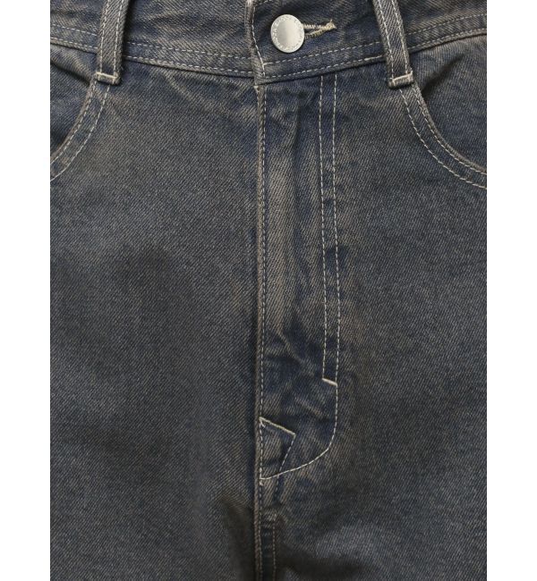 EMODA「ミッドワイドジャストウエストジーンズ」|デニム|