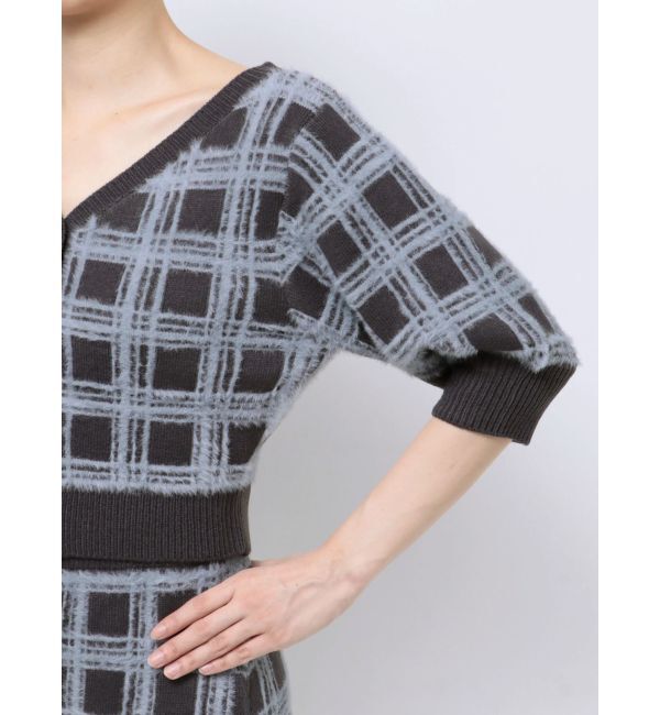 MERCURYDUO「チェックミニニットセットアップ」|ワンピース|