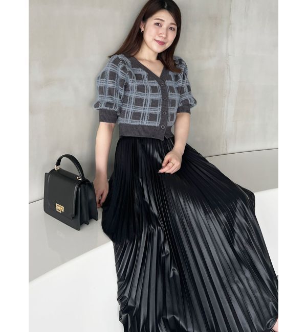 MERCURYDUO「チェックミニニットセットアップ」|ワンピース|