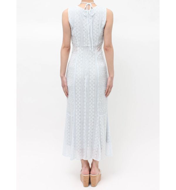 MERCURYDUO「カットレースブロッキングマーメイドワンピース」|ワンピース|