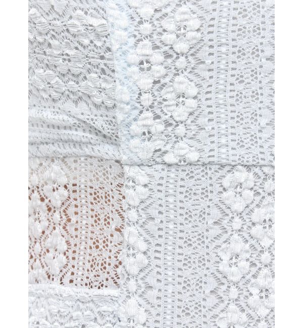 MERCURYDUO「カットレースブロッキングマーメイドワンピース」|ワンピース|