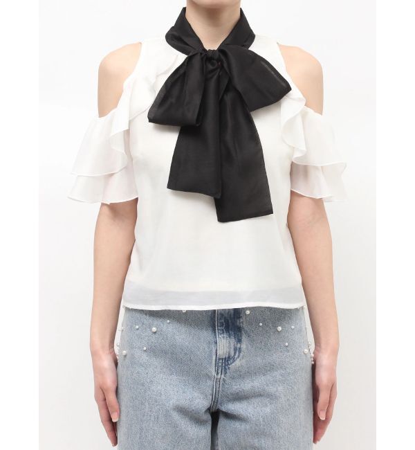 MERCURYDUO「アメスリラッフルボウタイブラウス」|シャツ・ブラウス|