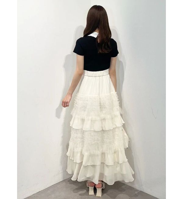 MERCURYDUO「ティアードボリュームスカート」|スカート|
