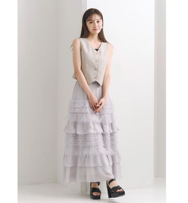 MERCURYDUO「ティアードボリュームスカート」|スカート|