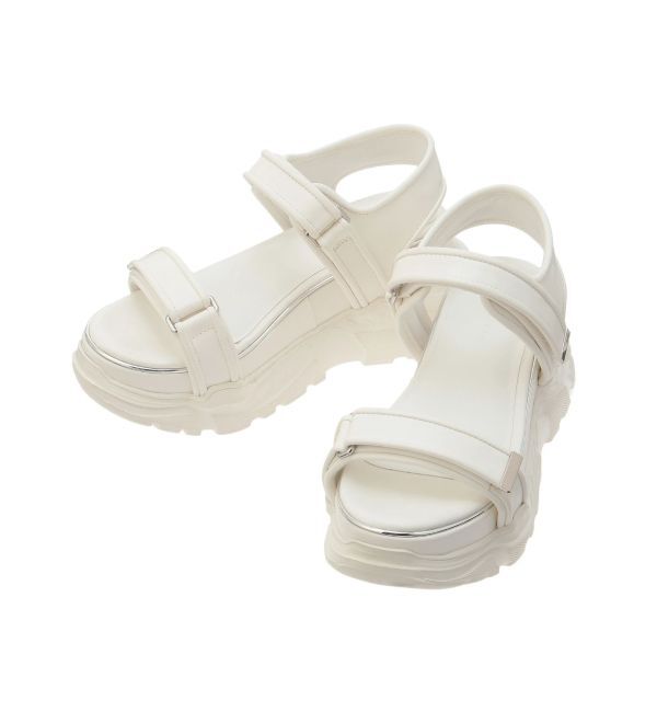 MERCURYDUO「ダブルベルトメタルラインスポサン」|サンダル|