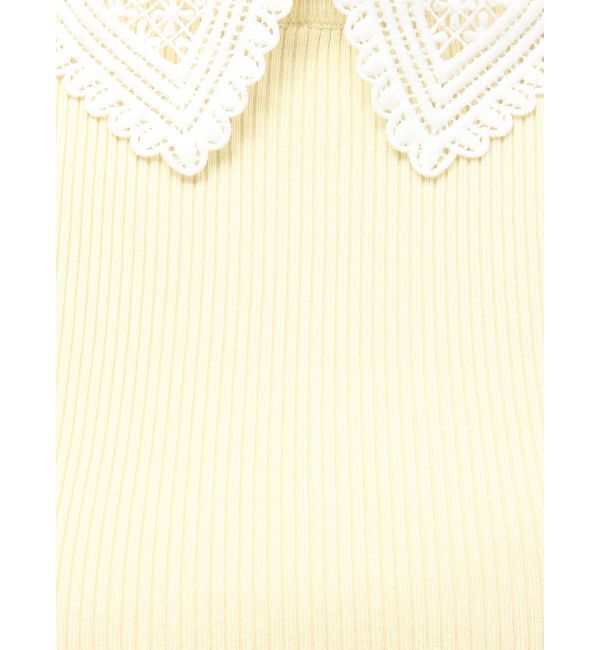 MERCURYDUO「レース襟ハーフスリーブニット」|ニット・セーター|