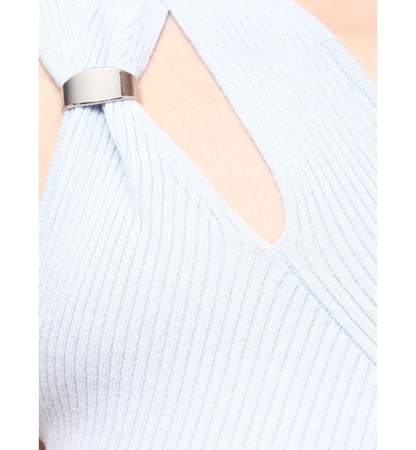 MERCURYDUO「アシメカッティングリブニット」|ニット・セーター|