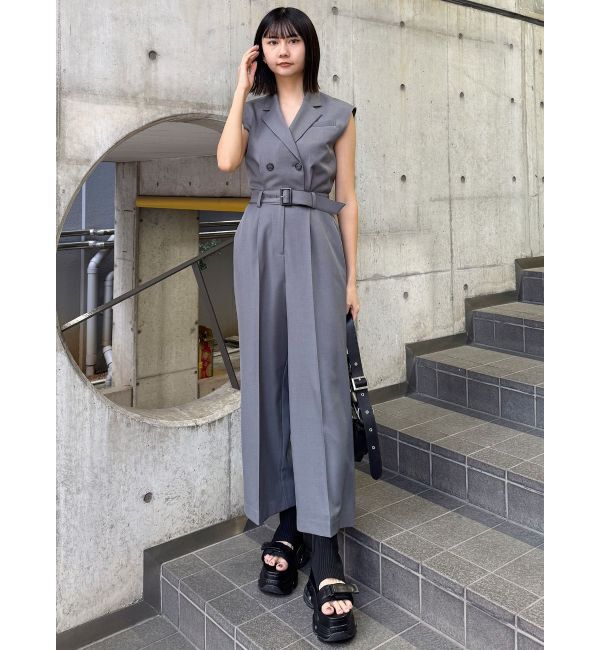 MURUA「テーラードノースリオールインワン」|オールインワン|