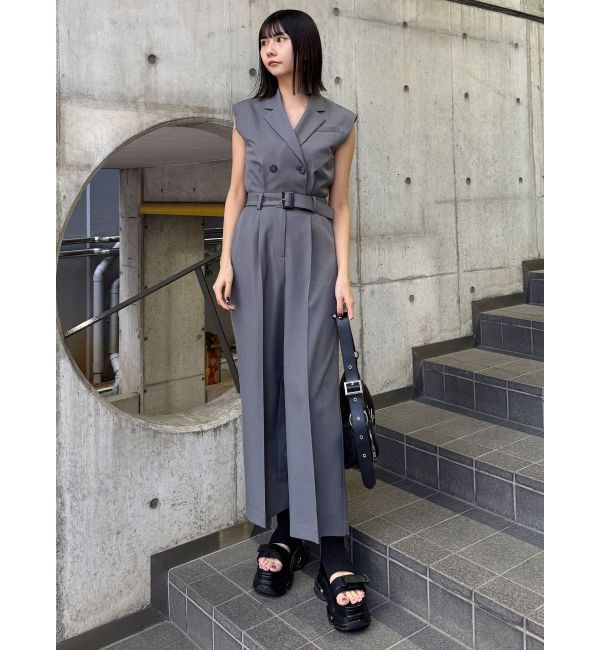 MURUA「テーラードノースリオールインワン」|オールインワン|