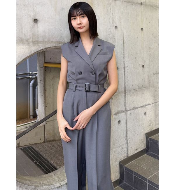 MURUA「テーラードノースリオールインワン」|オールインワン|