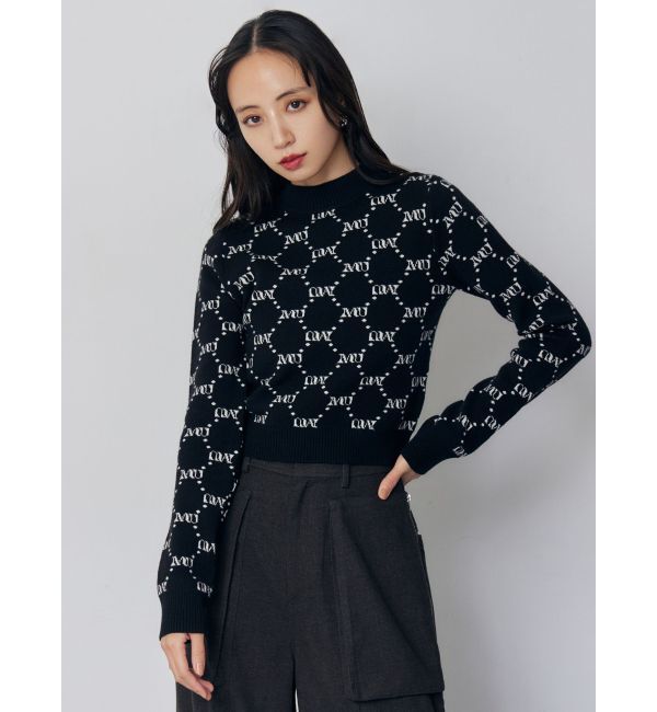 MURUA「モノグラムバイカラーニット」|ニット・セーター|
