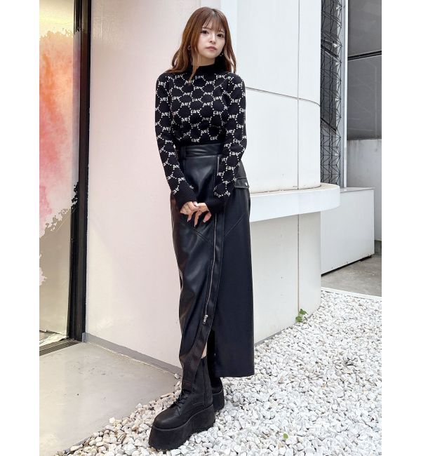 MURUA「モノグラムバイカラーニット」|ニット・セーター|