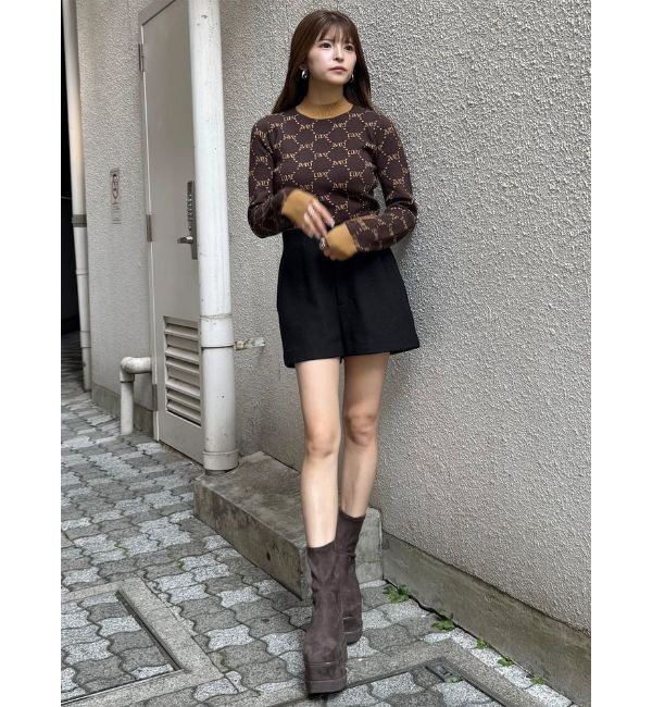 MURUA「モノグラムバイカラーニット」|ニット・セーター|