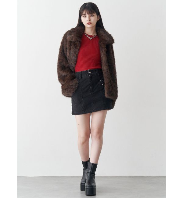 MURUA「レオパードフェイクファーコート」|その他|