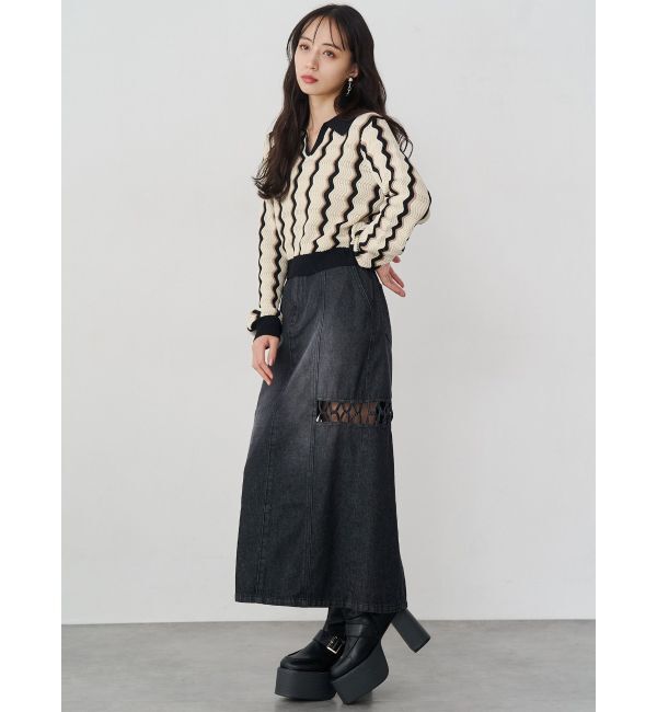 MURUA「ウェーブパターンリブニット」|ニット・セーター|