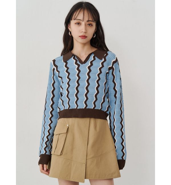 MURUA「ウェーブパターンリブニット」|ニット・セーター|