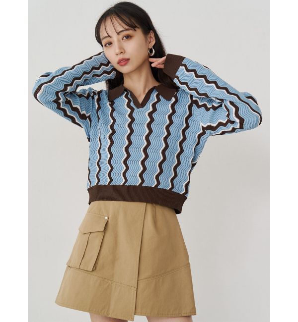 MURUA「ウェーブパターンリブニット」|ニット・セーター|