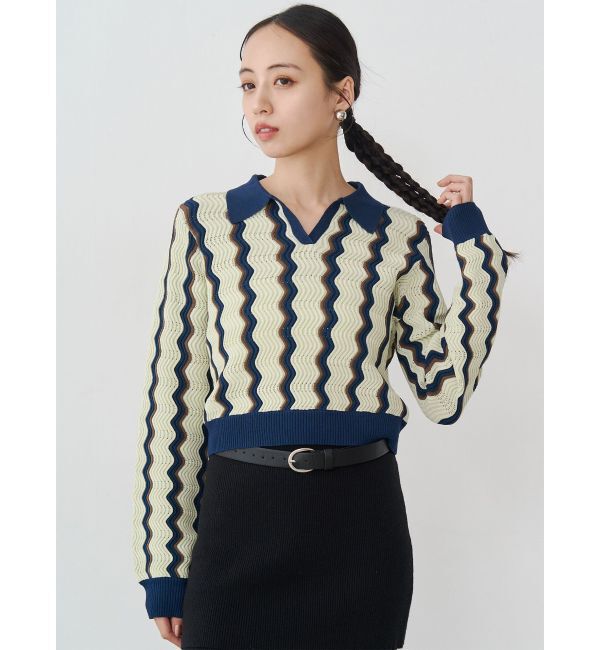 MURUA「ウェーブパターンリブニット」|ニット・セーター|