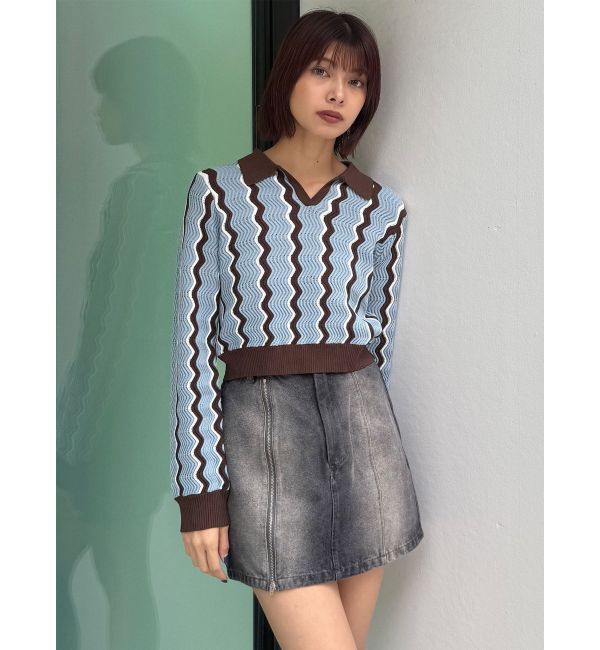 MURUA「ウェーブパターンリブニット」|ニット・セーター|