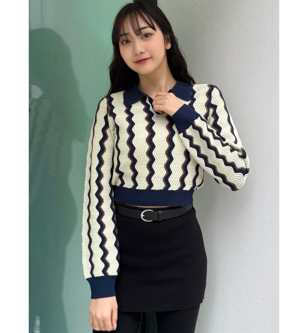 MURUA「ウェーブパターンリブニット」|ニット・セーター|