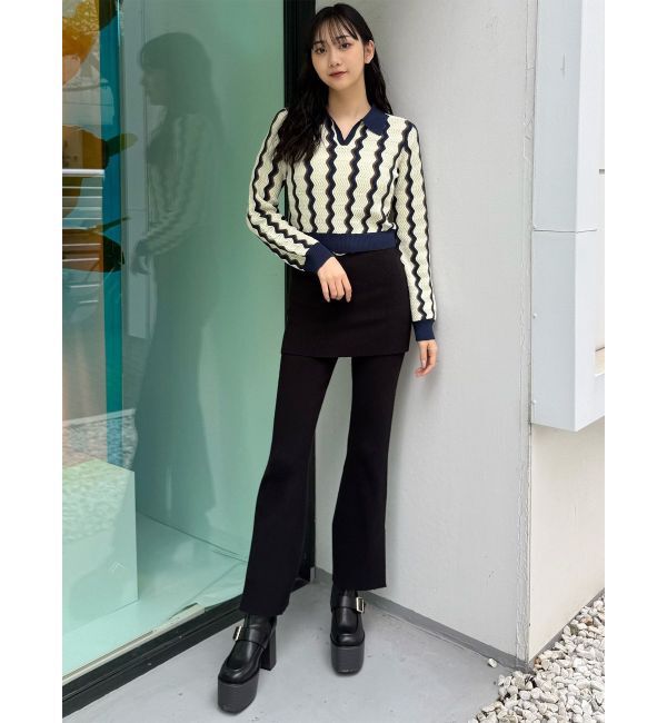 MURUA「ウェーブパターンリブニット」|ニット・セーター|