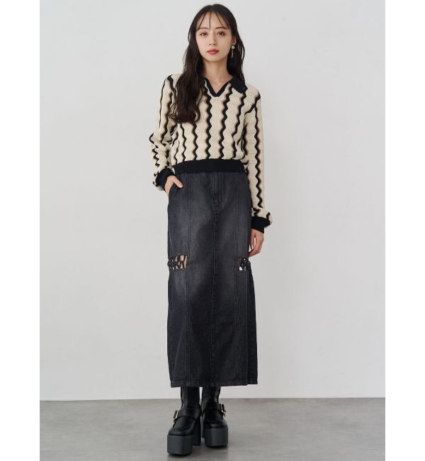 MURUA「ウェーブパターンリブニット」|ニット・セーター|