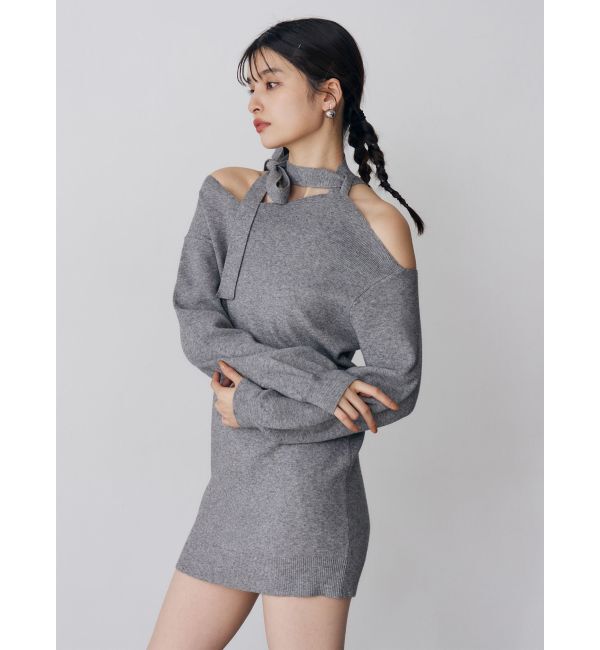 MURUA「アシメショルダーミニワンピース」|ワンピース|