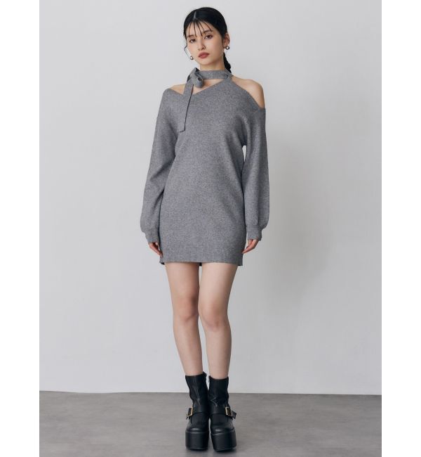 MURUA「アシメショルダーミニワンピース」|ワンピース|