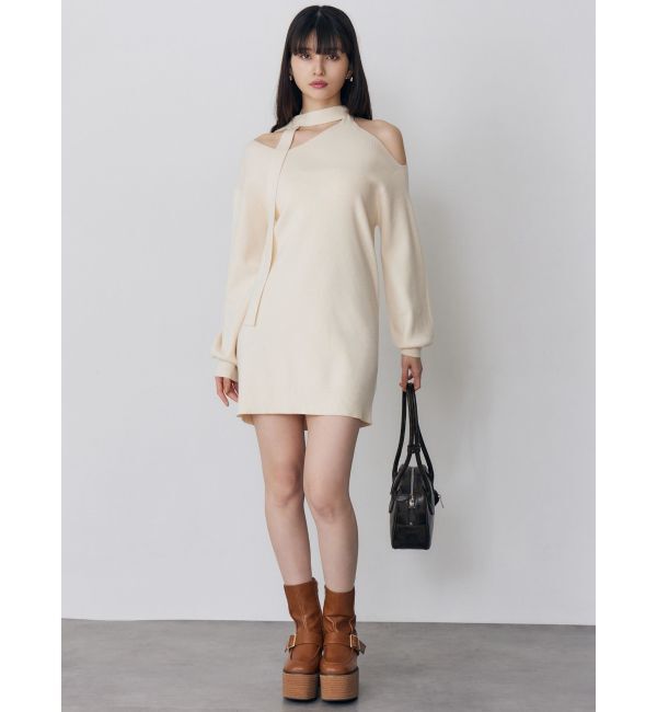 MURUA「アシメショルダーミニワンピース」|ワンピース|