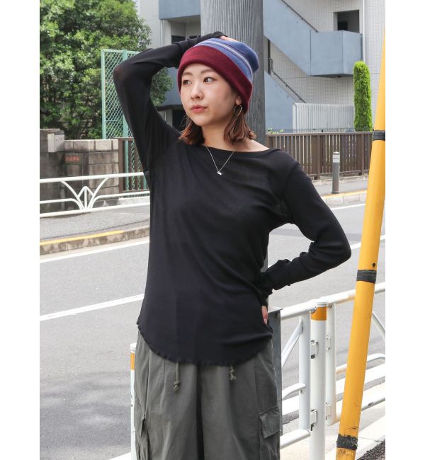 Ungrid「ボーダーニット帽」|ニット帽|