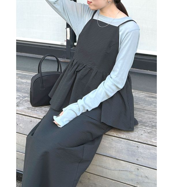 Ungrid「【WEB限定】ビスチェデザインキャミワンピース」|ワンピース|