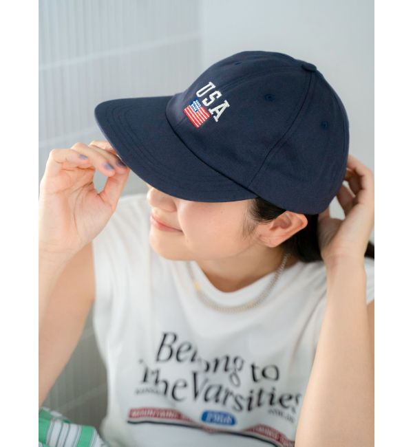 Ungrid「COOPERSTOWN BALL CAP別注モチーフロゴキャップ」|キャップ・キャスケット|ネイビー