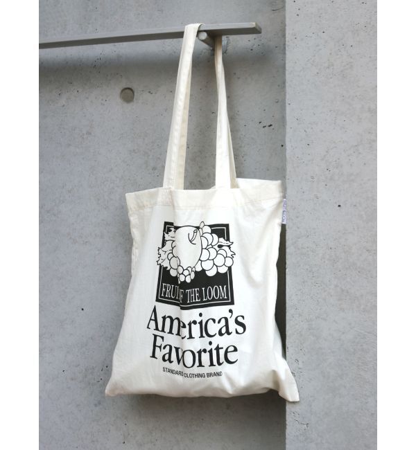 Ungrid「FRUIT OF THE LOOM別注 ロゴトートBag」|トートバッグ|アイボリー