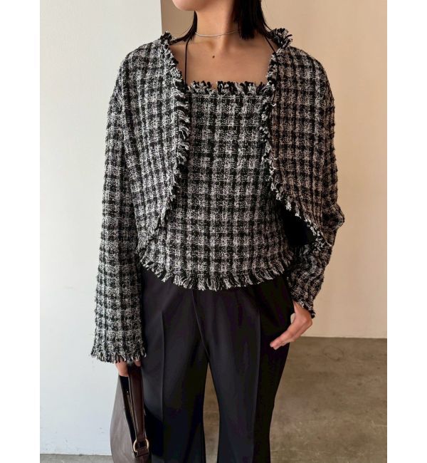 LAGUNAMOON「テープヤーンツイードキャミソール」|キャミソール|