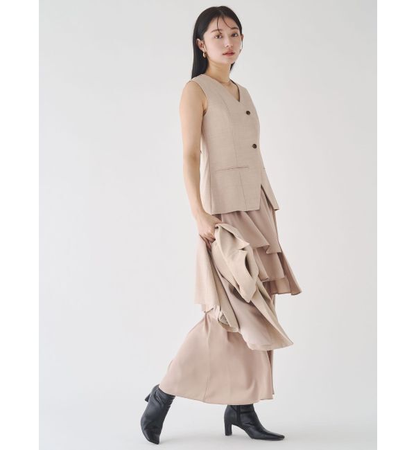 LAGUNAMOON「ティアードスカートドッキングベストワンピース」|ワンピース|