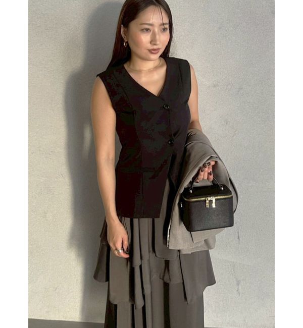 LAGUNAMOON「ティアードスカートドッキングベストワンピース」|ワンピース|