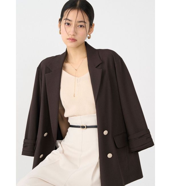 LAGUNAMOON「バイカラーボタンジャケット」|テーラードジャケット|