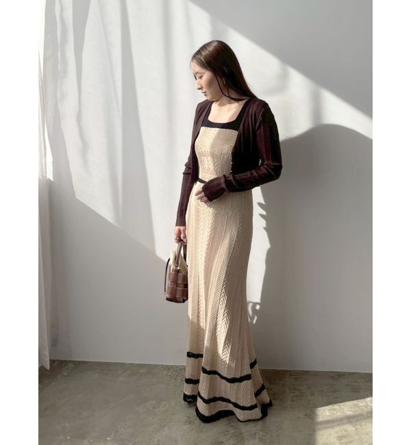 LAGUNAMOON「ノースリレースニットワンピース」|ワンピース|