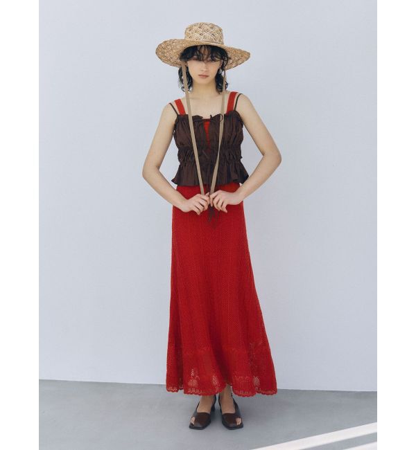 LAGUNAMOON「ギャザーペプラムキャミソール」|キャミソール|