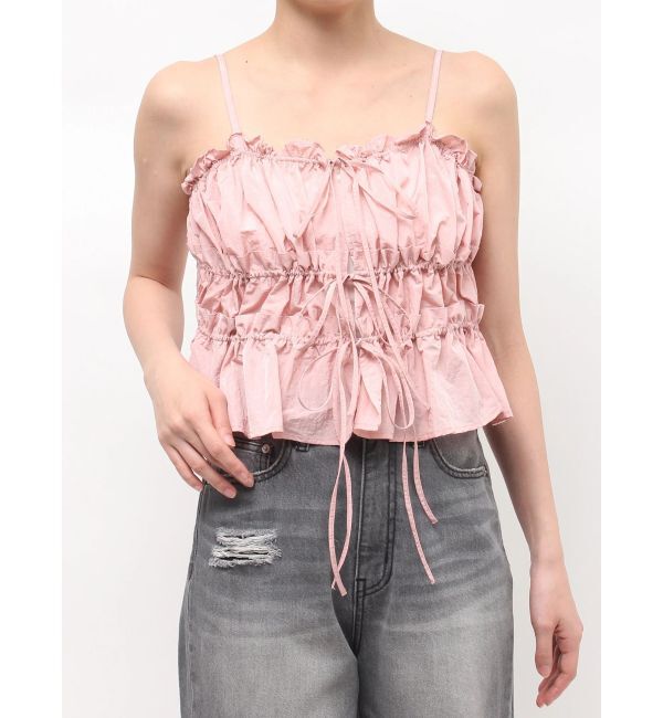 LAGUNAMOON「ギャザーペプラムキャミソール」|キャミソール|