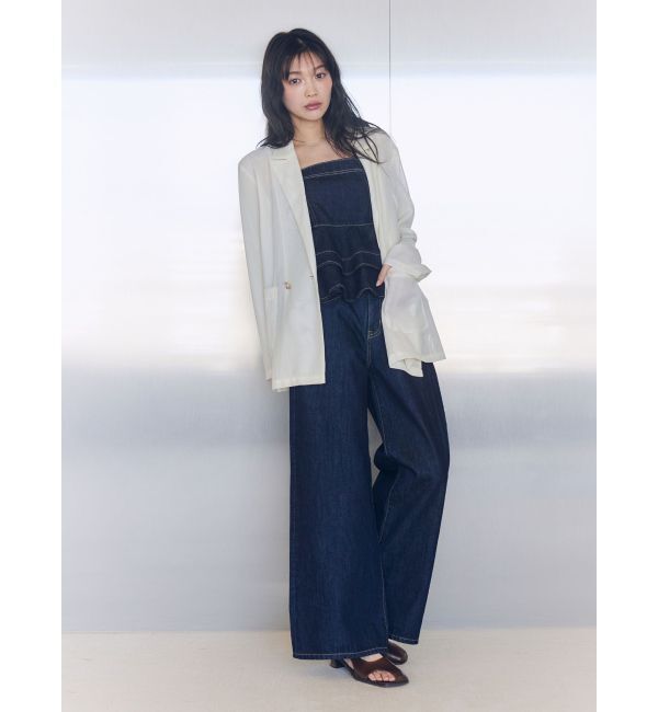 LAGUNAMOON「デニムペプラムキャミソール」|キャミソール|