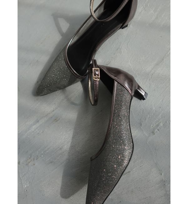 LAGUNAMOON「LADYシアーラメアンクルストラップシューズ」|パンプス|