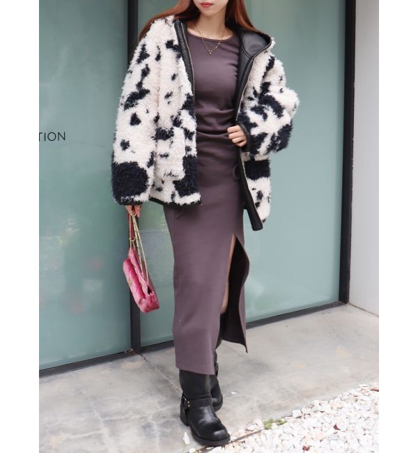 EVRIS「ドロストギャザーロングワンピース」|ワンピース|