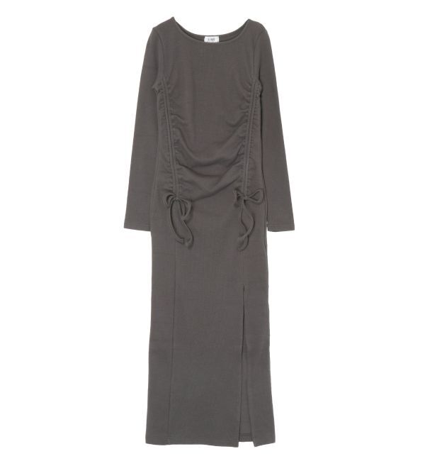 EVRIS「ドロストギャザーロングワンピース」|ワンピース|