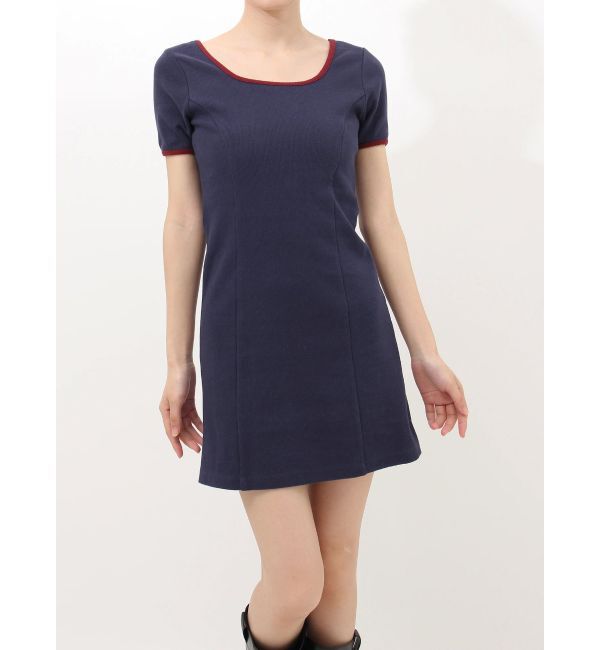 EVRIS「リンガーストラップミニワンピース」|ワンピース|ネイビー