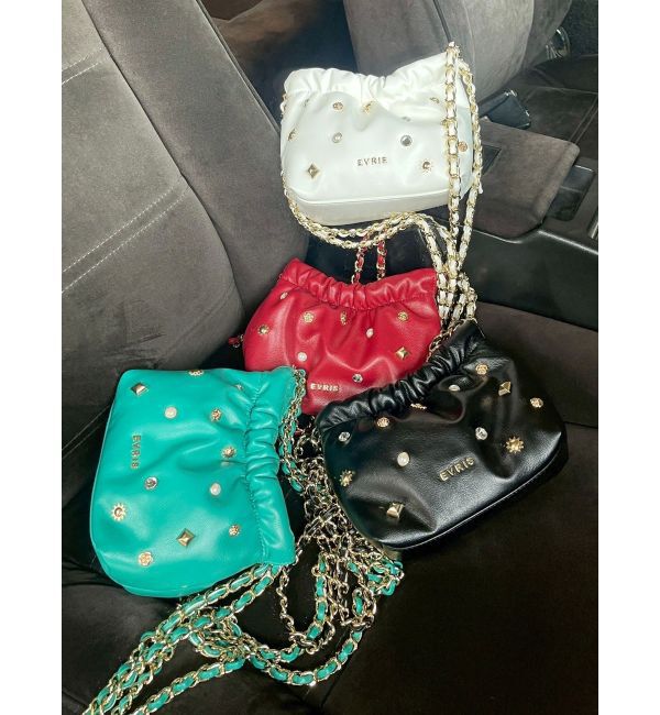 EVRIS「スタッズチェーンミニショルダーBAG」|ショルダー・メッセンジャー|